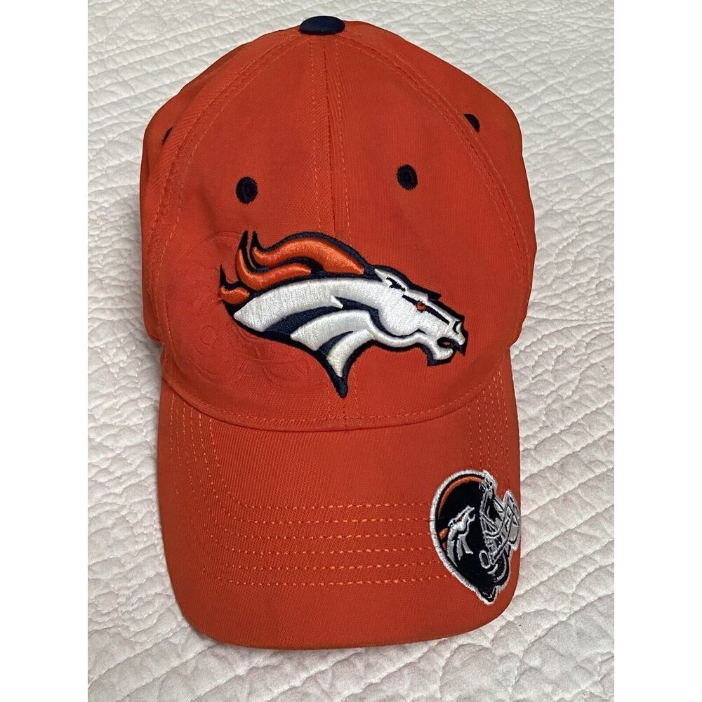 NFL Denver Broncos Trucker Hat Hook Loop Orange Embroidered Team Apparel